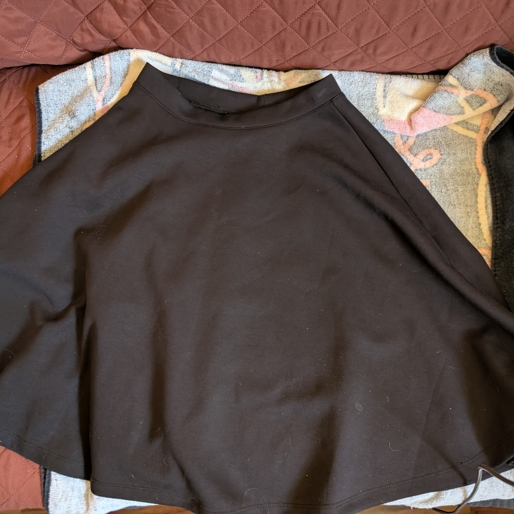 Simlu Black Flared Skirt Sz S